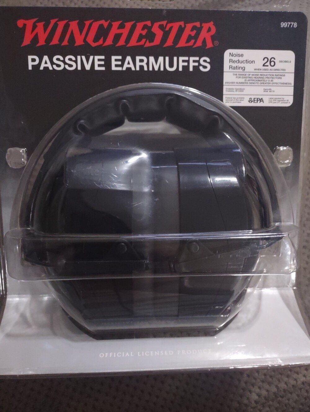 Winchester Passive Earmuffs #99778, 26 Decibels NRR, NIB